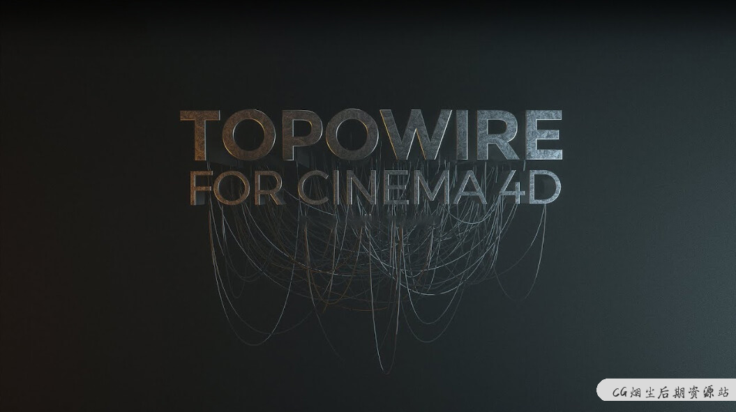 C4D插件 逼真动态杂乱绳子线缆线条制作Topowire v1.3+使用教程