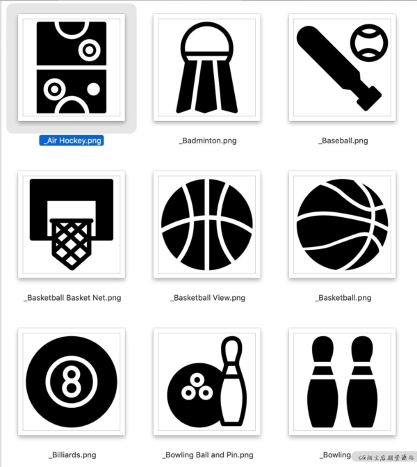 35枚体育运动标志字体图标