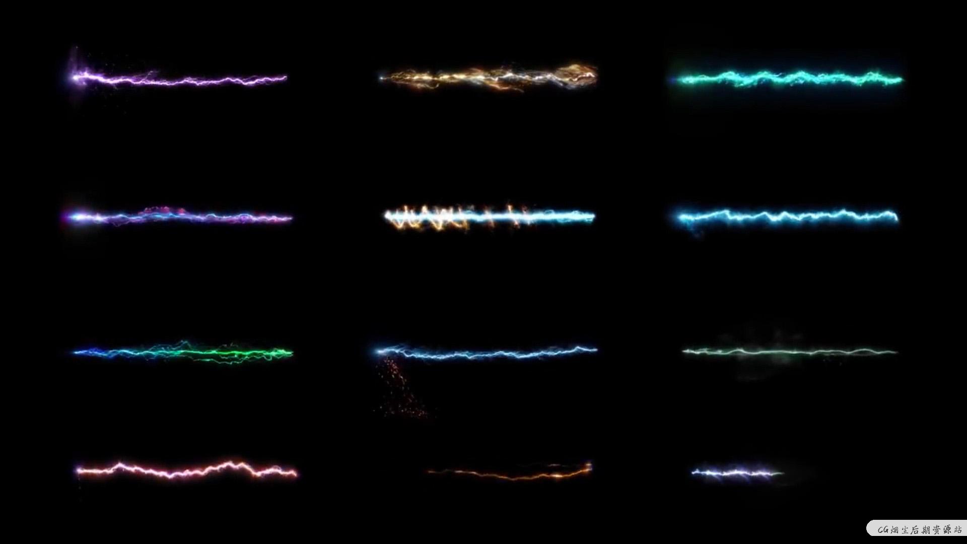 视频素材 115个4K科幻魔法能量冲击波火焰光线特效合成动态素材