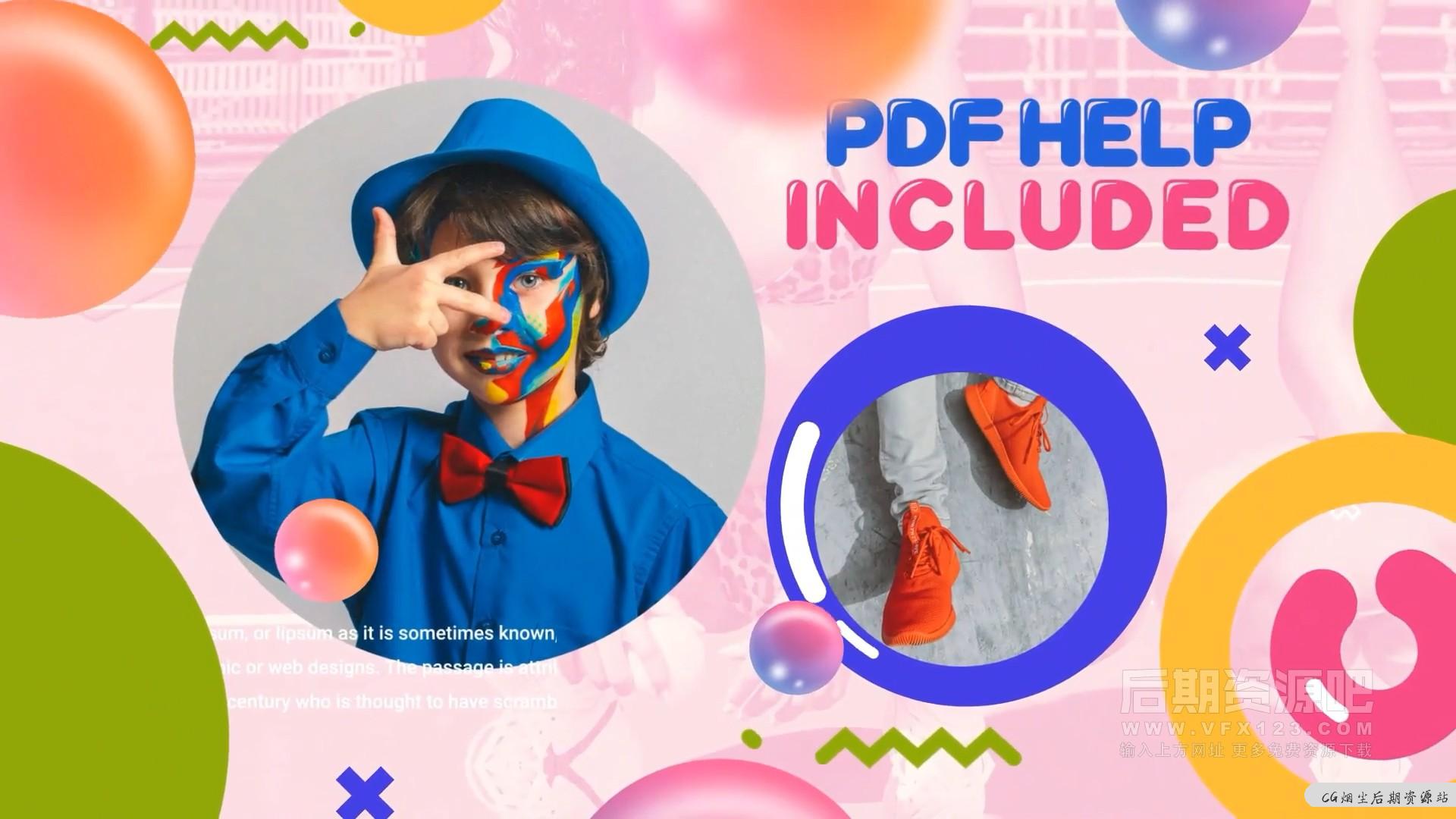 AE模板 时尚动感儿童短片开场 Kids Fashion Slideshow