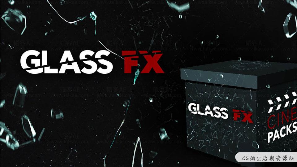 CinePacks Glass FX 玻璃破碎特效合成4K视频素材 + 教程