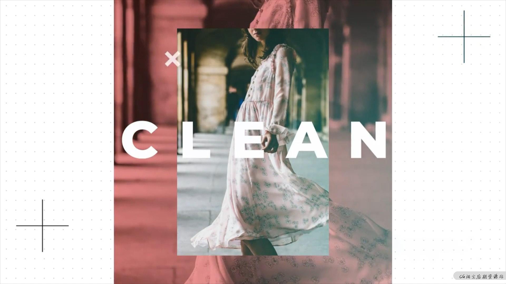 fcpx主题模板 流行时尚写真个人展示开场片头 Clean Fashion Opener