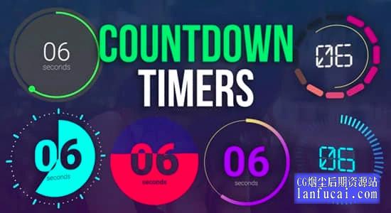 FCPX插件-6组图形数字倒计时动画 Countdown Timer Toolkit
