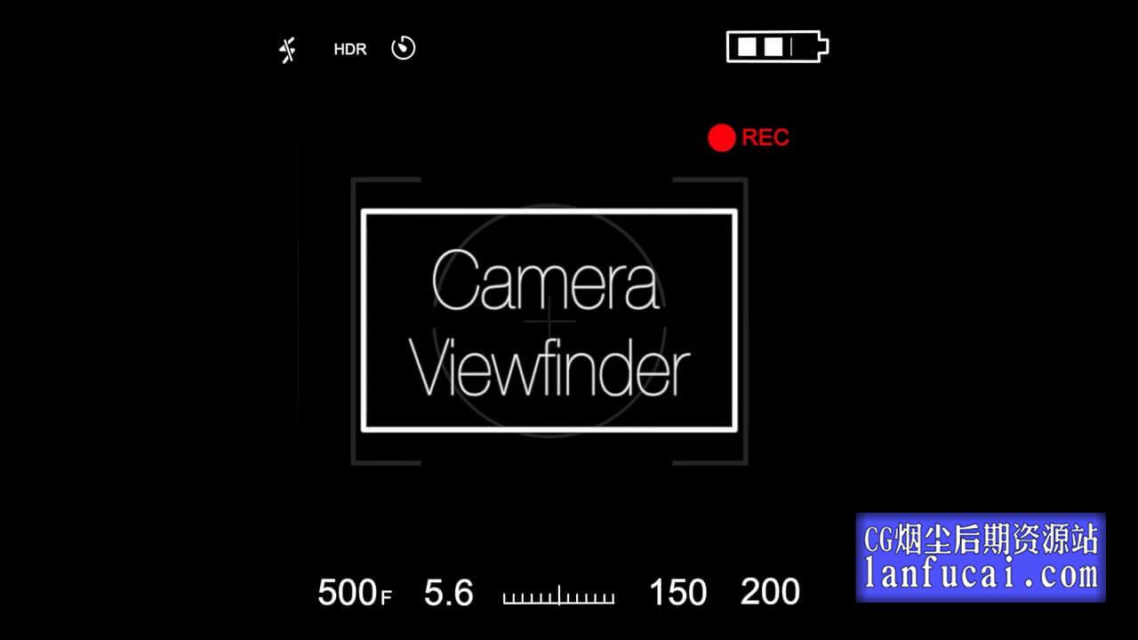 fcpx插件 数码相机手机监控取景器屏显对焦等动画模板 Camera Viewfinder