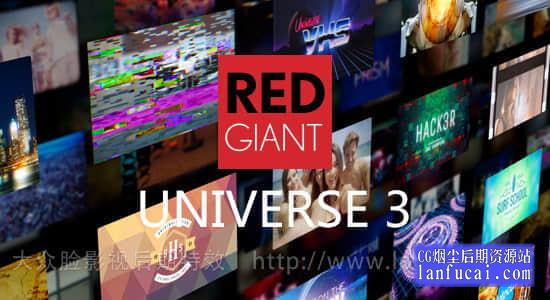 FCPX/AE/PR/OFX/达芬奇/VEGAS插件Red Giant Universe v3.3.3 Win/Mac序列号注册 红巨人视觉特效和转场
