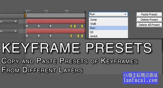 AE脚本-为多层创建关键帧预设 Keyframe Presets v1.21