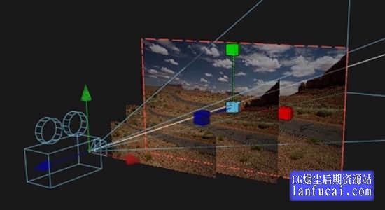 达芬奇教程-三维空间场景搭建灯光摄像机动画操作 Lowepost – 3D Enviroments in Davinci Fusion后期屋