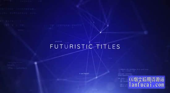 AE模板-未来科技感点线粒子背景文字标题开场动画 Futuristic Titles