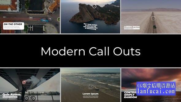 FCPX插件-现代定点标注文字标题展示介绍动画 Modern Call Outs