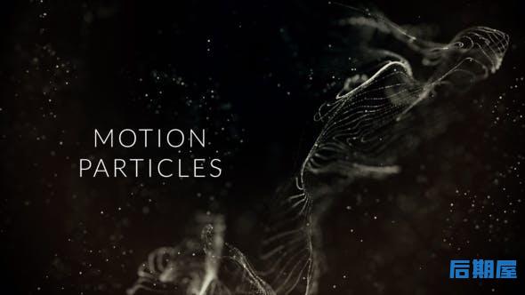 AE模板-抽象流动粒子背景文字标题开场片头动画 Motion Particles
