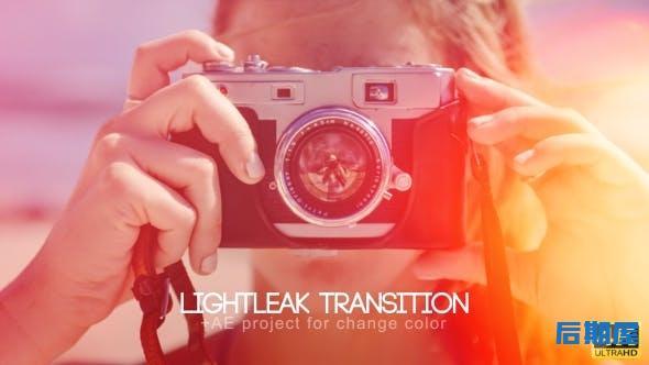 4K视频素材-10组漂亮镜头漏光光效闪烁转场过渡动画 Light Leak Transitions
