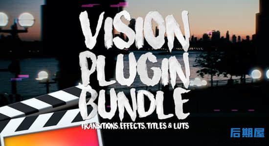 FCPX插件-52种视频效果文字标题转场过渡LUT调色预设包 Vision Plugin Bundle
