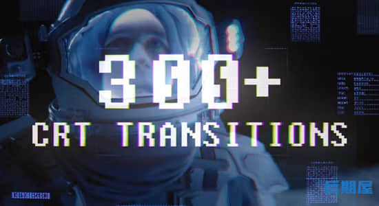 AE脚本-300种复古画面故障损坏干扰视频转场预设 CRT Transitions