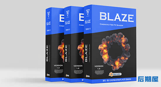 Blender插件 火焰烟雾爆炸特效生成Blender Market – Blaze V3.0