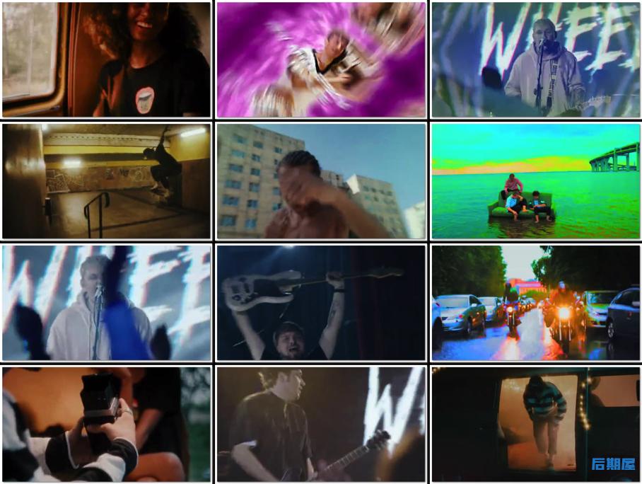 AE模板创意动感音乐MV中的视频冻结帧特效展示
