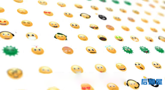 Premiere模板-40个可爱卡通Emoji表情动画PR预设