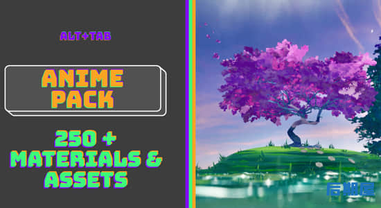Blender预设 250种动漫卡通着色器模型材质Alt Tab – Procedural Anime Pack