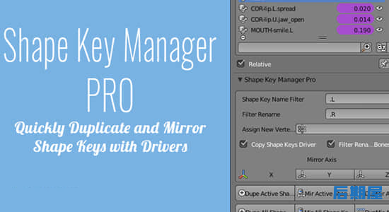 Blender插件 形态键管理Shape Key Manager Pro V1.4.2