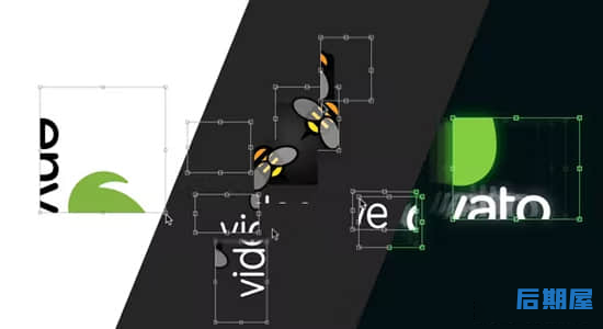 AE模板 创意变换工具拖拉组合LOGO标志片头动画Transform Tool Logo Reveal