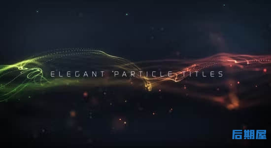 AE模板-抽象线条粒子背景文字标题开场动画 Elegant Particle Titles