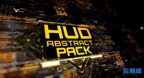 AE模板-500种未来科技感UI界面元素HUD图形动画 HUD Abstract Pack