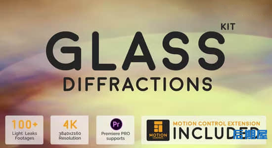 4K视频素材 100个镜头折射光效散景动画Glass Diffraction Kit