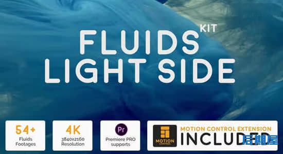 4K视频素材 55个彩色明亮水墨流体动画Fluids Light Side Kit