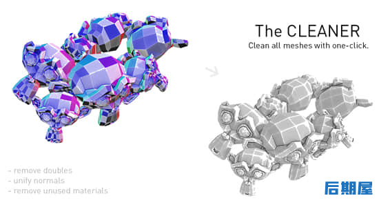 Blender插件 快速清除模型网格Cleaner v1.2.0