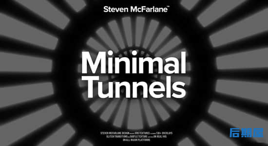 视频素材动感隧道穿梭图形循环动画Minimal Tunnel Loops