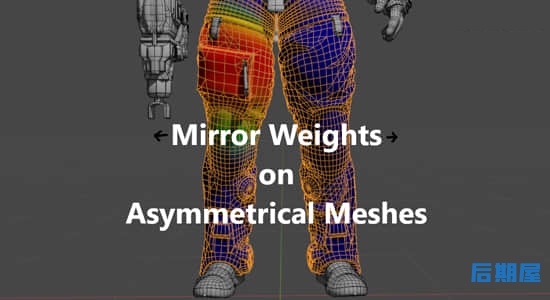 Blender插件 非对称网格上镜像顶点权重操作Closest Point Weight Mirror V0.0.4