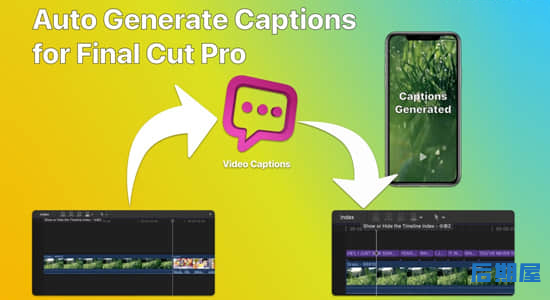 FCPX语音转文本字幕自动生成器 Caption Generator for FinalCut 1.2.1 Mac