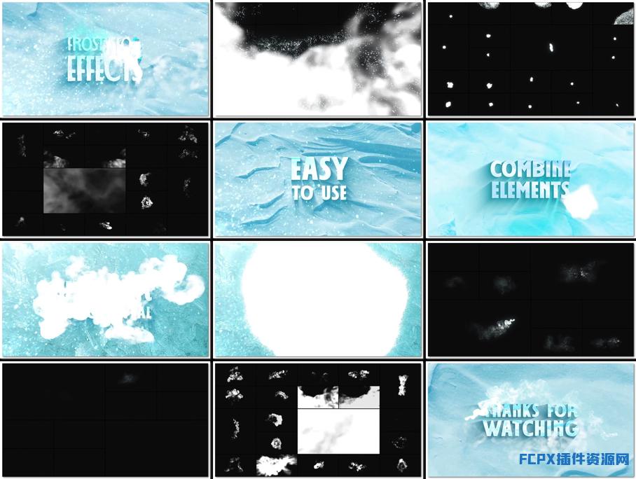 FCPX插件Frosty Fog Effects霜雾冲击消散效果动画预设40个