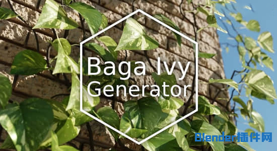 Blender插件 常春藤爬山虎生成工具Baga Ivy Generator V1.0.6