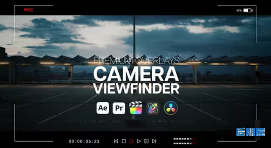 视频素材/AE/PR模板-摄像机录制取景框叠加元素动画 Overlays Camera Viewfinder