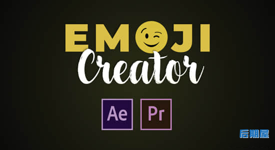 AE/PR模板12000社交媒体Emoji卡通表情创作生成工具