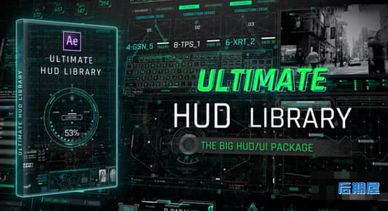AE模板-未来图形元素HUD地图加载UI界面显示动画 Ultimate HUD Library