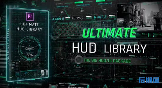PR模板-263组未来图形元素HUD地图加载UI界面显示动画 Ultimate HUD Library