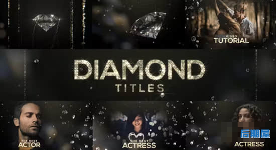 AE模板-钻石闪耀发光标题图文展示动画 Diamond Titles