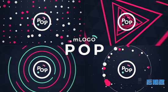 FCPX插件-30种创意图形LOGO标志展示MG动画 mLogo POP