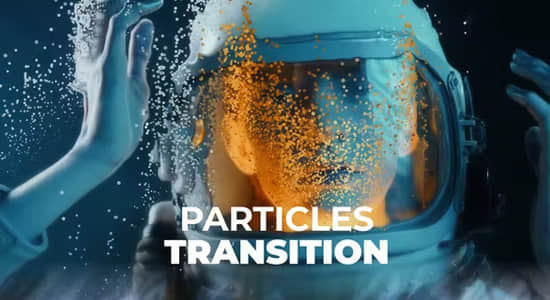 达芬奇模板-粒子溶解消散视频转场预设 Particles Transition