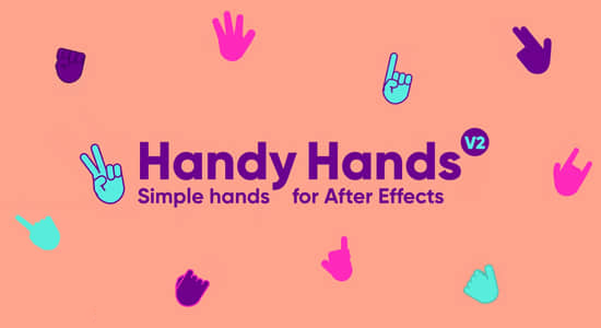 AE脚本 创建灵活手势图形动画Handy Hands 2 v1.2