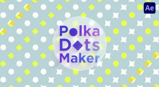 AE脚本-圆点图形矩阵排列效果MG动画 Polka Dots Maker v2.1+使用教程